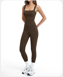 Ensemble de yoga personnalisé pour femmes, 7 pièces, vêtements de sport, spandex/nylon, respirant, séchage rapide, haut à manches longues, legging taille haute, ensemble de yoga - Product Image 4