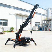 Grue araignée JIUBANG 4 tonnes, télécommandée, diesel, hauteur de levage 13 m, entièrement hydraulique, pour travaux en espace restreint, JSC40