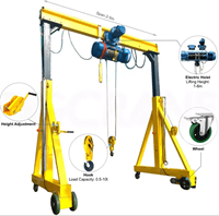 Grue à portique portable à commande sans fil de 5 tonnes, 3 tonnes, 2 tonnes, 1 tonne, mini grue à portique réglable de 2 tonnes