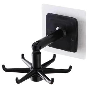 Wholesale 360 Degree Rotatable PP Punch-Free Six Claw <b>Hook</b>, Kitchen Spatula Spoon Wall Mounted Storage Hanger, Novelty <b>Hooks</b> - Product Image 1