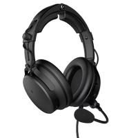 Headset Pilot Penerbangan Profesional Anr Pengurangan Kebisingan Aktif untuk Desain Over-Ear Bluetooth 5.3 dengan Kabel dan Dua Colokan Ga