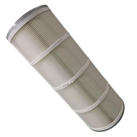 Filtre à air plissé industriel OEM/ODM pour usine de ciment, purificateur de fumée, cartouche filtrante cylindrique en polyester pour la poussière