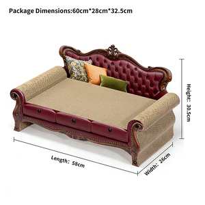 Customized Luxury High Quality Eco-Friendly Interactive <strong>Pet</strong> Toy Sofa-shaped Modern Corrugated Cat Scratcher Durable Carton - Product Image 5
