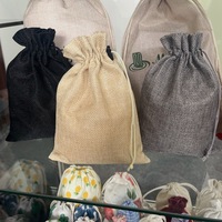 Lin brut vieux sac vieux sac sac d'emballage de grains de café résidu de grain de café sac de Buggy sac à cordon Imitation lin