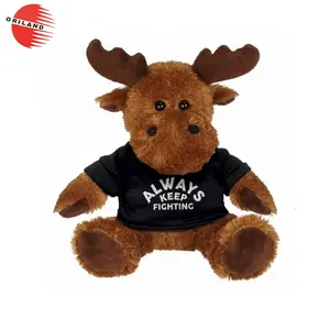 Động Vật Dễ Thương Plush Nhồi Giáng Sinh Mềm Moose Đồ Chơi