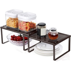 K&amp;B <strong>Shelf</strong> <strong>Insert</strong> in Kitchen Cupboard Expandable Stackable Organizer in Cabinet Counter - Product Image 4