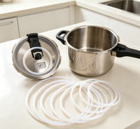 Joint d'étanchéité pour autocuiseur en silicone de qualité alimentaire, compatible avec les autocuiseurs de 3/4 ou 5/6 pintes, accessoire de remplacement