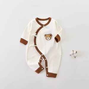 Traje de una pieza cálido para bebé, chaqueta acolchada de algodón informal con estampado de dibujos animados para otoño e invierno, <span class=keywords><strong>pijama</strong></span> grueso para recién nacidos - Product Image 6