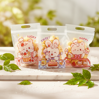 Sachet Doypack Personnalisé en Plastique Dépoli Imprimé, Qualité Alimentaire, avec Fermeture Éclair et Poignée, pour Bonbons et Biscuits