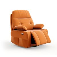 Fauteuil inclinable pivotant à 360 degrés au design moderne KD avec porte-gobelets et port USB, fauteuil électrique motorisé pour la maison
