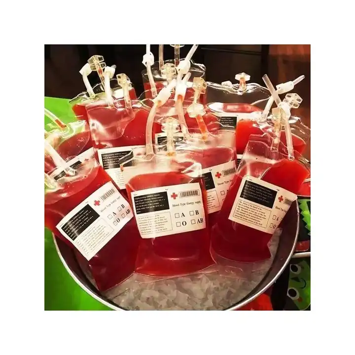 10pcs PVC Liquid Bag (Used For Beverage Bag), Party Cup, Trick-Or-Treating Beverage Bag, And Medical/Registered Nurse Zombie Vam