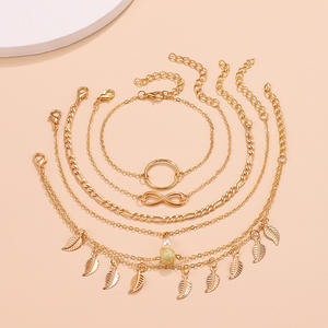 यूरोपीय अमेरिकी क्रॉस-बॉर्डर मल्टी-लेयर मिश्र धातु गोल्ड प्लेटेड जियोमेट्रिक ट्रेंडी सेक्सी बहुमुखी समुद्र तट स्टैकिंग - Product Image 1