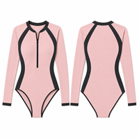 Maillot de bain femme hiver 2026 coupe classique manches longues uni décontracté tissé anti-UV écologique respirant