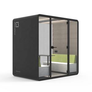Soundbox Mobile Silence 4 Places Cabine de réception Bureau Pod Porte vitrée intérieure Réduction <span class=keywords><strong>du</strong></span> <span class=keywords><strong>bruit</strong></span> Insonorisé Meeting Pod - Product Image 3
