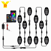 Kit d'éclairage RGB sous châssis pour voiture, contrôle par application, télécommande RF 20 touches, éclairage d'ambiance LED RGB 12V IP67 pour SUV et camion