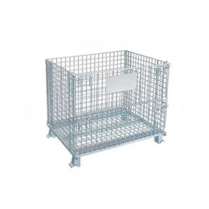 Cage de stockage pliable et empilable galvanisée robuste - Product Image 1