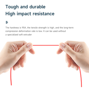 Kingroon nhà máy linh hoạt 95A TPU <span class=keywords><strong>Filament</strong></span> 1.75mm 1kg chiều chính xác +/- 0.02mm phù hợp với máy in <span class=keywords><strong>3D</strong></span> <span class=keywords><strong>Filament</strong></span> - Product Image 4