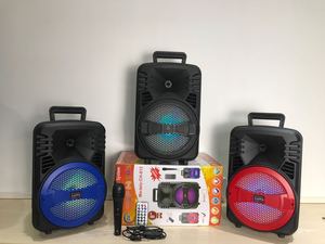 Altavoz Portátil Inalámbrico Activo con USB, AUX, Woofer, Iluminación LED RGB, <span class=keywords><strong>Mini</strong></span>, Compatible con Karaoke, para Uso en Casa, con Batería, para Fiestas - Product Image 5