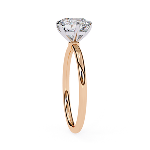 Stylish Rose Gold <b>Diamond</b> <b>Ring</b> for Women Modern Classic Elegant Fashion Daily Wear Jewelry Shiny Finish Lightweight Gift Look - Product Image 1