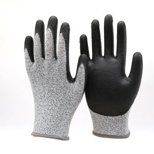 Guantes de hormigón recubiertos de PU de 13G, resistentes a Cortes, Nivel 5, protección de las manos, seguridad laboral, anticorte, chapa metálica, para construcción - Product Image 3
