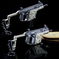 Jedi Run Porte-clés en métal Pendentif Vector Modèle de mitraillette Modèle fait à la main de haute qualité Cadeau enfant