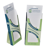 Support de table pliable en carton ondulé écologique, imprimé sur mesure, moderne, pour affichage de dépliants et brochures
