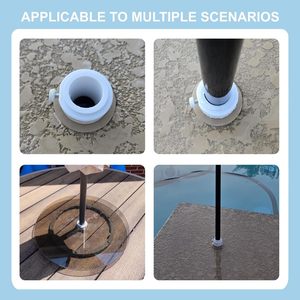 Pool <b>Umbrella</b> Pole Stabilizer Sleeve 1.5 And 1.35 Inch Round Plastic For Home Use - Product Image 2