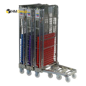 Carro de Jaula Rodante de Malla Metálica de 4 Lados, Carga de 500 kg, Personalizable OEM - Product Image 3