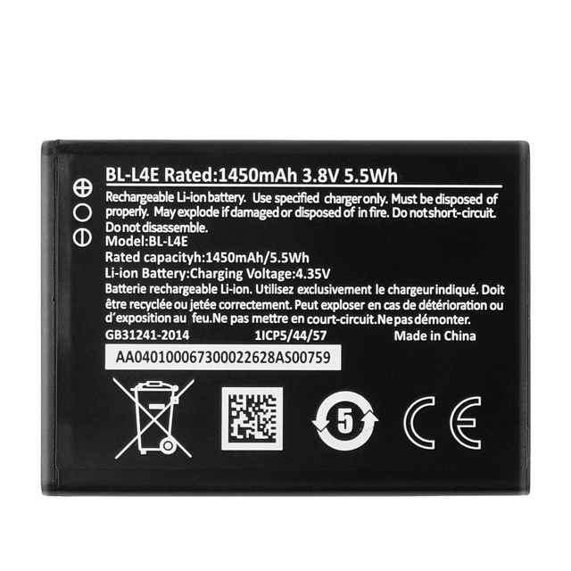 Manufacturer Bluk Price 3.8V 1450mAh 5.5Wh BL-L4E Battery for Nokia 8210 4G/ 2780/2660/2760 TA-1480 Flip Phone