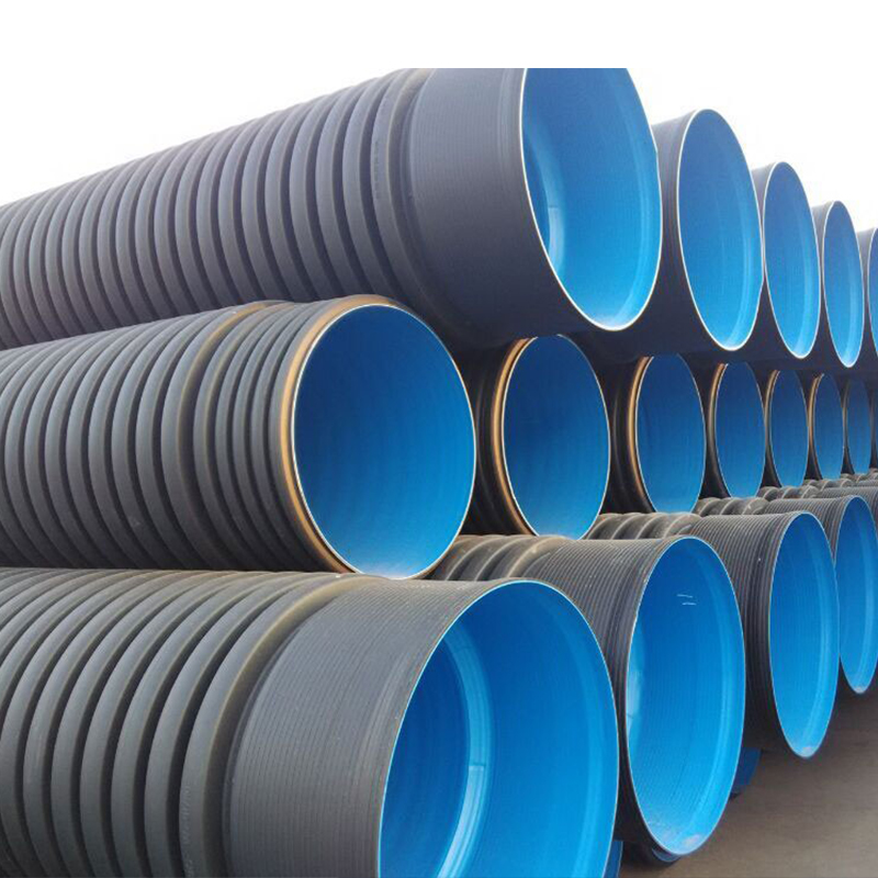 Заводская распродажа Dn 120 160 мм 600 1000 мм полиэтилен HDPE двухслойные гофрированные дренажные трубы для сточных вод пластиковые трубы
