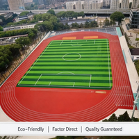 Fournisseur chinois direct, piste athlétique extérieure en plastique résistant à l'usure, parc sportif communautaire écologique perméable, certifié IAAF