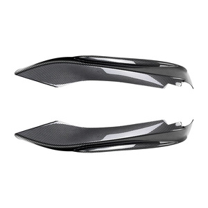 Bmw 4 Series F32 F33 F36 Front Bumper Corner Decal Carbon Fiber Textured Piano Black PP Material Double Sided Tape - Product Image 5