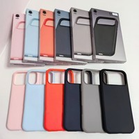 Étui de téléphone portable magnétique antichoc en TPU de luxe, couleur unie, silicone souple, compatible avec 14 Pro Max/13/12/11