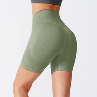 Shorts de course et de cyclisme taille haute en Spandex à séchage rapide et haute élasticité pour le fitness, la gym et le yoga
