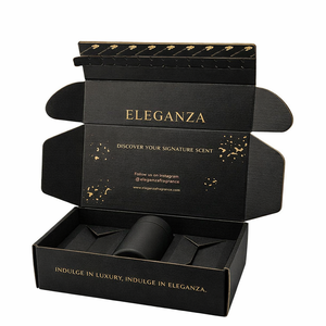 Boîte d'expédition à bande adhésive en carton ondulé B pour parfums, cosmétiques et soins de la peau, emballage personnalisé OEM pour marques en ligne - Product Image 1