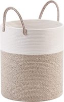 Panier de rangement à linge tissé pliant Offre Spéciale panier de couvertures en corde de coton pliable tissé pour le stockage et l'organisation à domicile