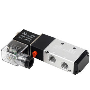 220V Electric Solenoid <b>Control</b> <b>Valve</b> 4V210-08 2-Position 5-Way 1 Inlet 2 Outlets Compatible DC 24/12/36/110V for Gas Oil Base - Product Image 3