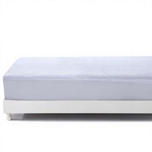 Protège-matelas imperméable en coton/polyester, taille 200x200 cm, entièrement ajusté, bords en caoutchouc, anti-bactérien, anti-acariens, toutes saisons - Product Image 1