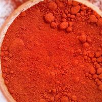 Les fabricants fournissent directement le pigment rouge d'oxyde de fer 110 120 130 pour la teinture de sol en mortier de béton, brique de ciment et d'asphalte