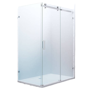 กระจกเทมเปอร์ทรงตรงสไตล์โมเดิร์นประเทศไทยแผงกระจกห้องน้ำฝักบัวแบบวอล์กอินยึดติดกับกระจก - Product Image 5