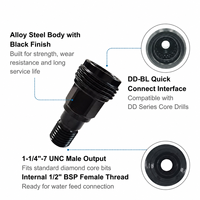 Connecteur de foret diamanté DDBL 1-1/4"-7 UNC mâle 1/2" BSP femelle, adaptateur de mandrin à changement rapide pour foret