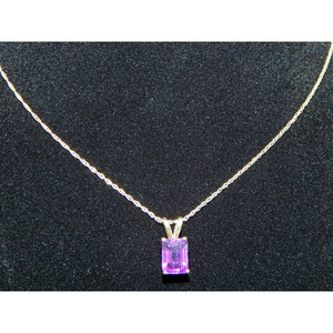 Catena in filigrana in oro 14k con collana pendente in ametista 14k - Product Image 1
