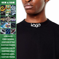 Camiseta Personalizada de Cuello Alto, 230g, Tejido de Punto, 100% Algodón Jersey, Corte Regular, Ropa Urbana para Hombre, Ecológica, Premium, al por Mayor