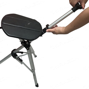 Canne pliante légère en alliage d'aluminium avec siège pour personnes âgées, utilisation en extérieur - Capacité de charge de 250 lb, poignée en PVC, design contemporain, ARY MEDICAL - Product Image 2