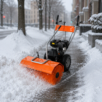 Balayeuse à neige multifonctionnelle JHS, moteur 6,5 CV essence, 800 mm, 3-en-1 (balayage, soufflage, bêchage), démarrage manuel, pour déneigement