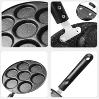 Vente en gros de moule à omelette antiadhésif à sept trous moule à hamburger multifonctionnel pour la cuisine à domicile pour omelette dieu omelette oeuf