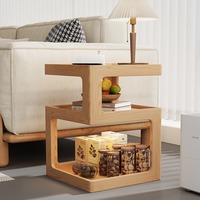 Meja kopi kecil kreatif Modern, lemari samping tempat tidur & samping tempat tidur dengan 3 laci cahaya mewah kelas atas