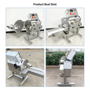 Rebanadora Automática de Carne Cocida Comercial, de Acero Inoxidable 304, con Cinta Transportadora, para <span class=keywords><strong>Cortar</strong></span> Carne de Res, Cerdo, Chorizo y Tripas - Product Image 3