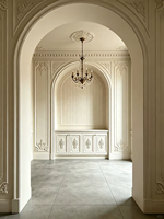 Buffet vintage en bois massif, armoire rustique avec détails sculptés à la main, finition antique blanche, design artisanal pour cuisine et salle à manger