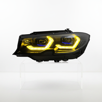 Kit de phares LED de style cuillère Elite Iconic pour BMW Série 3 G20 G28 2019-2021 avec lentille matricielle et clignotants séquentiels